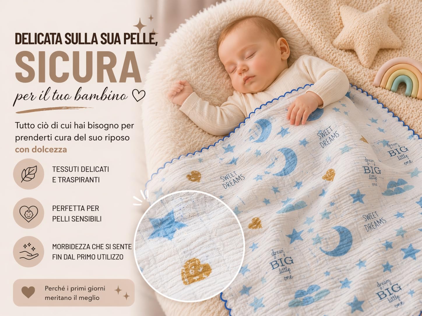 Regalo Neonato Maschio Femmina - Regalo Nascita Bimbo Bimba - Set Nascita 8 Pezzi con Valigetta, Copertina in Cotone, Peluche e Sonaglio - Cofanetto Regalo