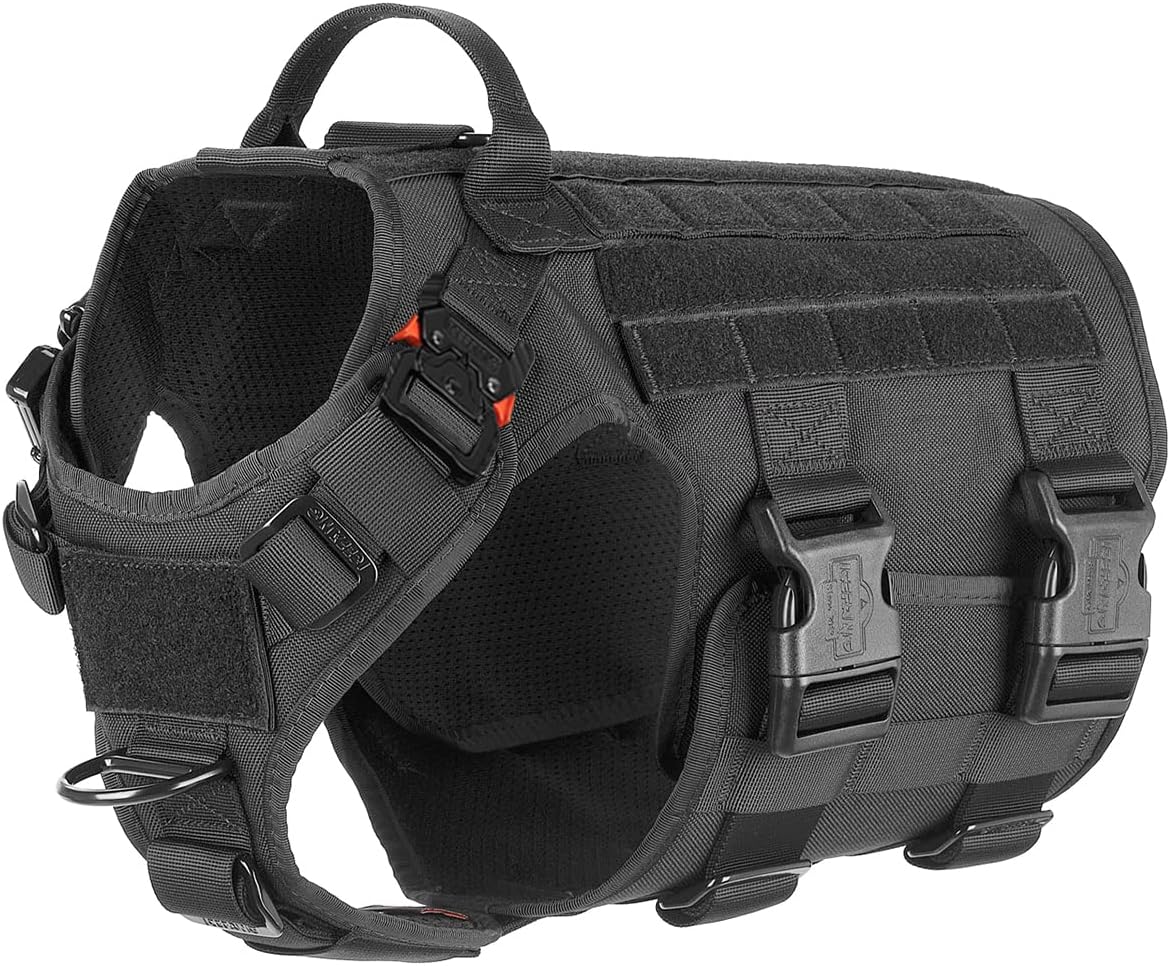 ICEFANG GN5 Tactical Dog Harness ,Hook and Loop Panels