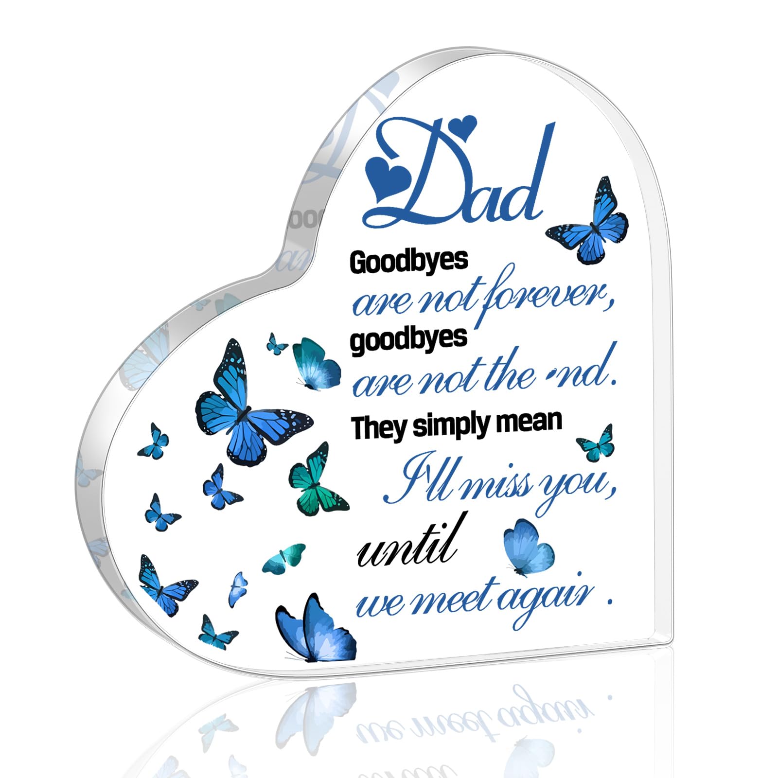 Sympathy Presents for Loss of Loved One, Memorial Presents for Loss of Dad, In Memory of Father Plaque, Bereavement Condolences Grief Funeral Remembrance Decor Ornament Sign