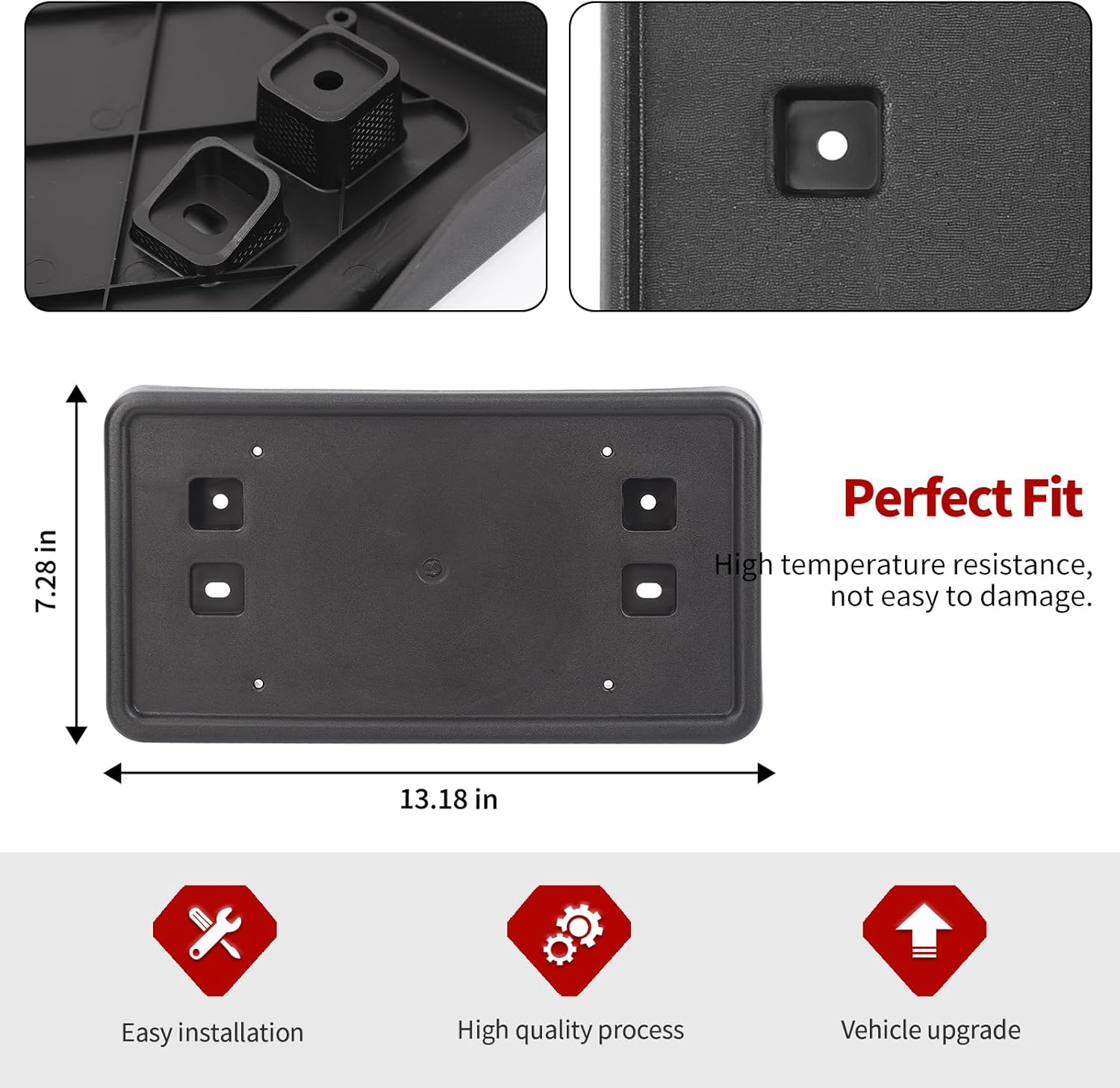 Jimen Fit for Jeep Compass 2011-2017, Front License Plate Frame Holder Mount Bracket