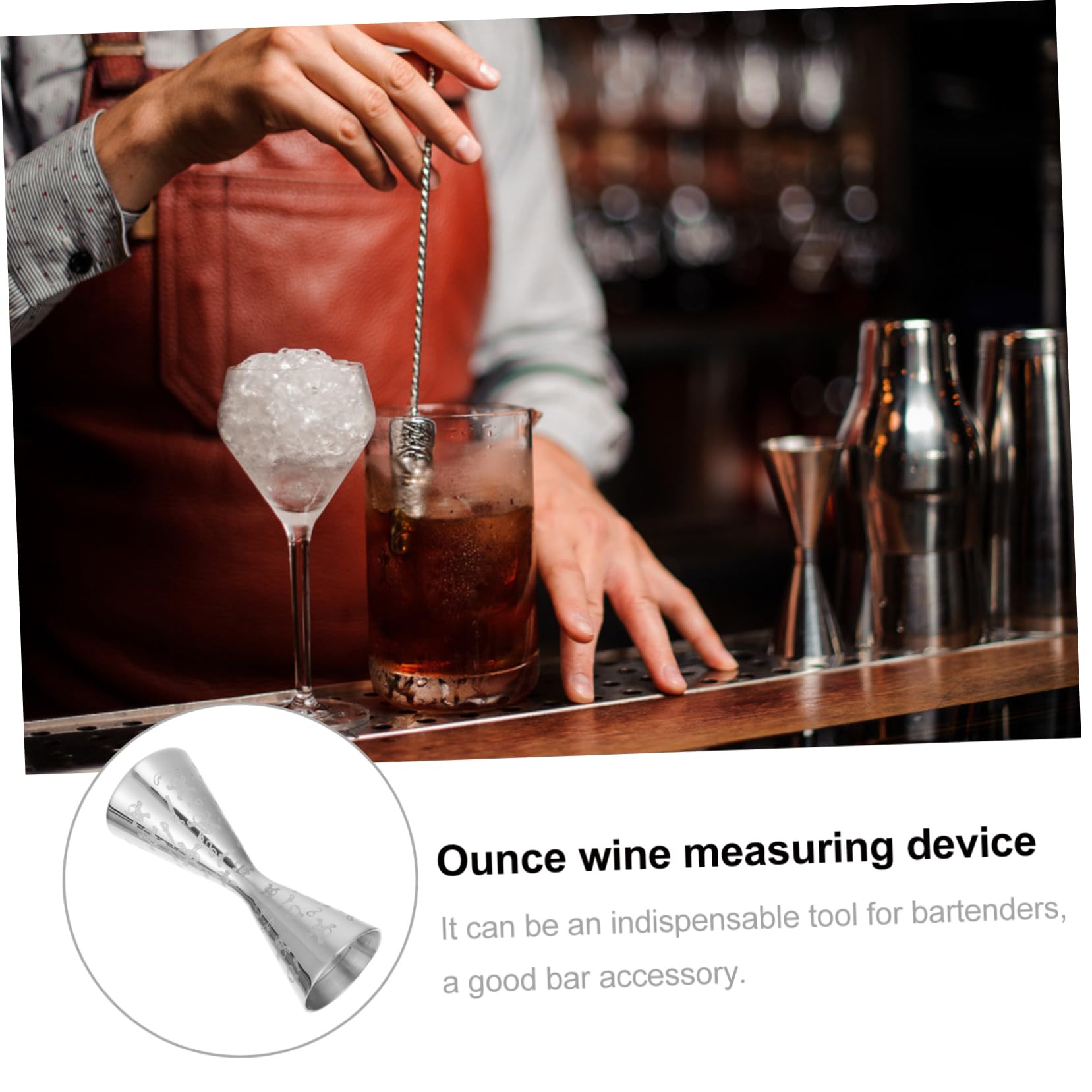 1pieza Copa Medidora De Cóctel De Acero Inoxidable Jigger Doble Para Bebidas Herramienta De Bar Profesional Para Restaurantes y Servicio De Cócteles