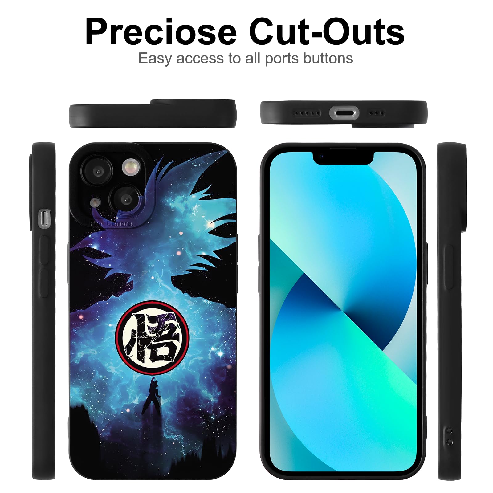 2 Custodie Anime Per Xiaomi Redmi Note 8T | Cover Dragon Ball Z Super Con Goku, Silicone TPU Antiurro, Design Kawaii Per Donne E Ragazze