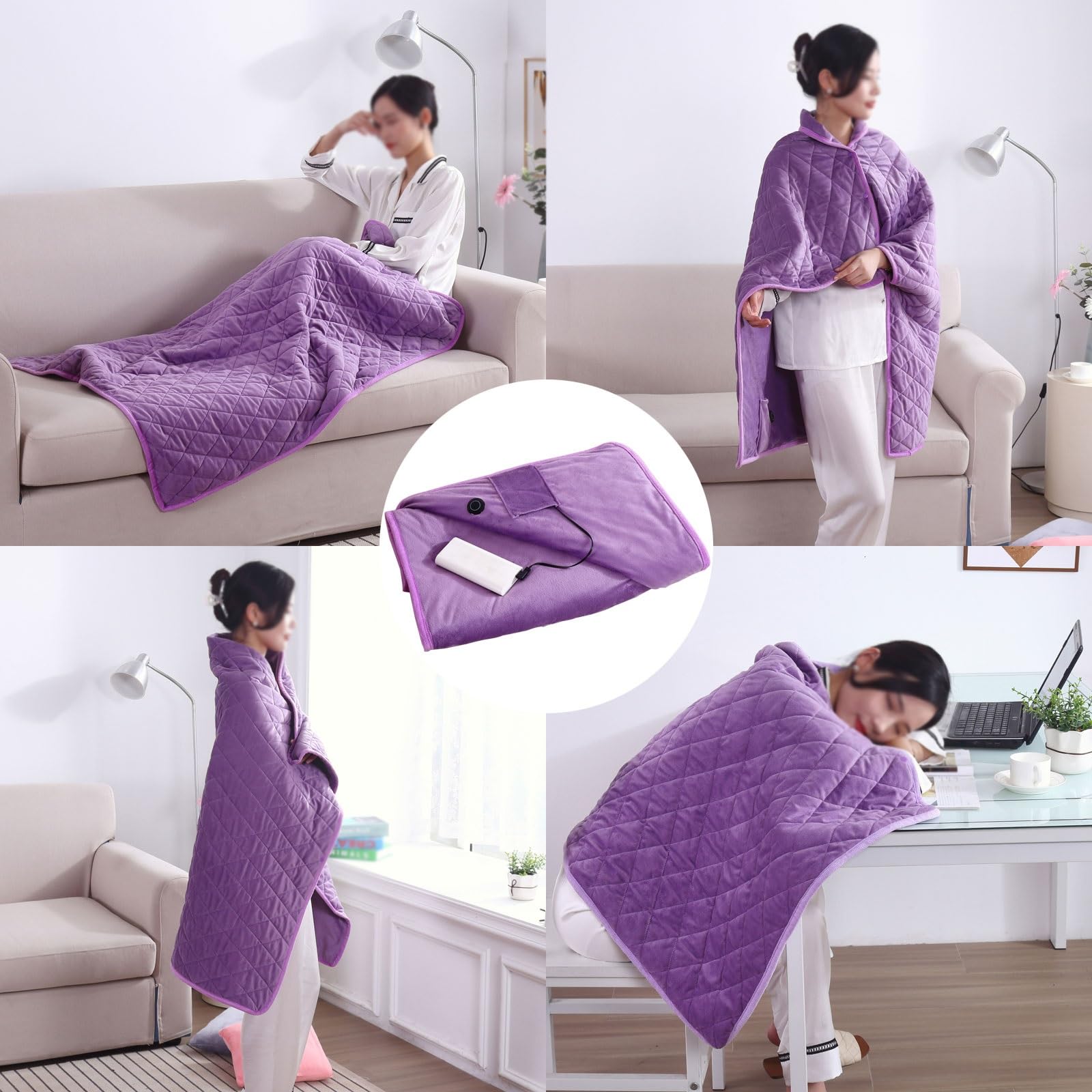 Nano - Manta de pana impermeable grande para sofá de 3 plazas, funda de sofá de 3 plazas, manta no slifa (180 x 300 cm, azul oscuro)