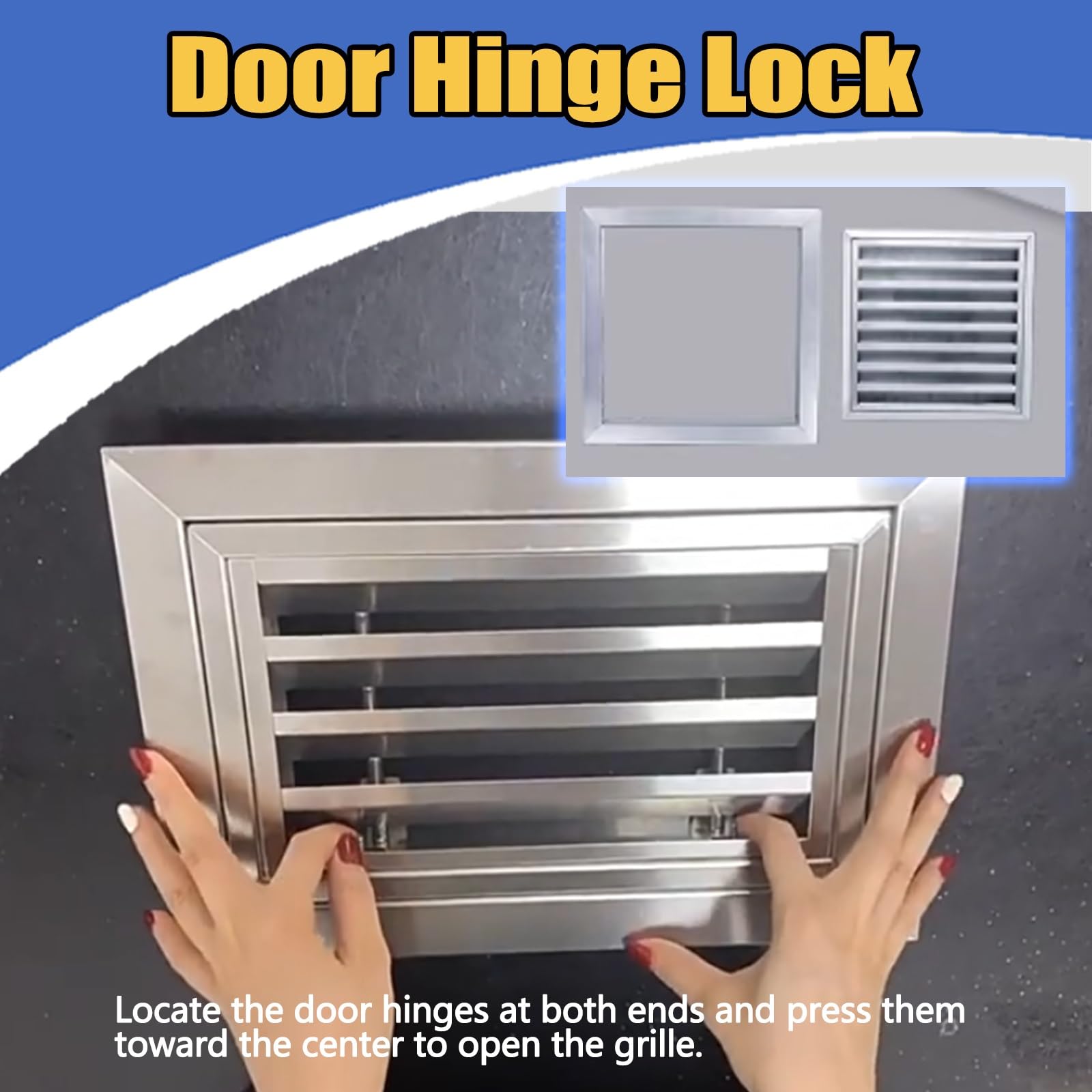 LZMZMQ Trampilla Pladur Rejilla De Ventilación Empotrada, Puerta De Inspección Resistente para Plomería, Tapa De Orificios En Paredes Interiores Y Exteriores para Hogar(55x85cm/21.6x33.5in)