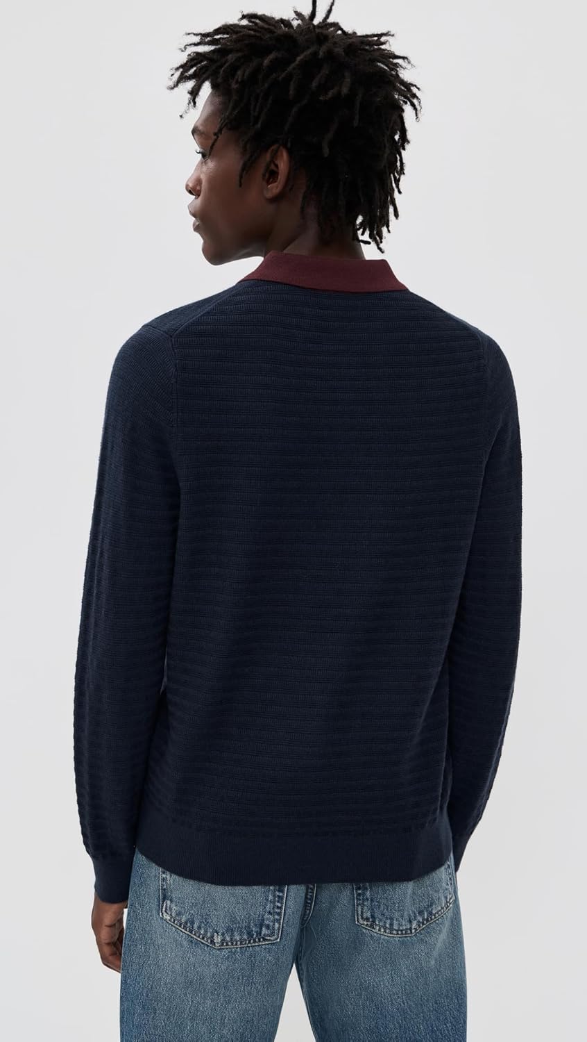 Paul Smith Mens Mens Sweater Ls Polo - Image 4
