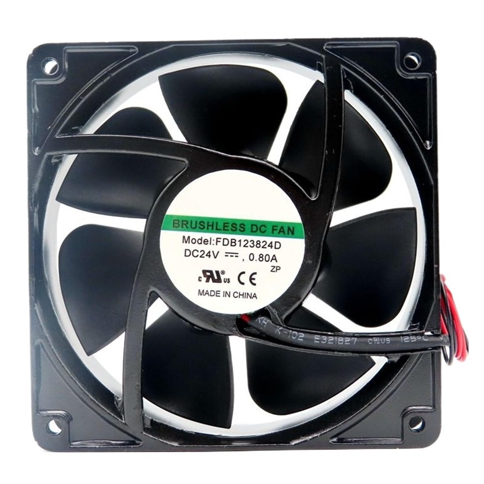 Lzikkgki One Color Fdb123824d Dc 24V 0.80A 120X120x38mm 2-Wire Cooling Fan