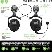 Vista 3 de Casco de seguridad para motosierra forestal GREEN DEVIL con orejeras Bluetooth Casco de arborista Casco duro con visera incorporada Protector facial