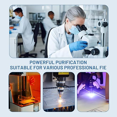 Miniatura 6 de FumeClear Extractor de humo FC-2004 para grabador láser D1 Pro, S1, P2, F1 M1 30W a 70W, fuerte potencia de succión de hasta 420 m³/h con 12 filtros