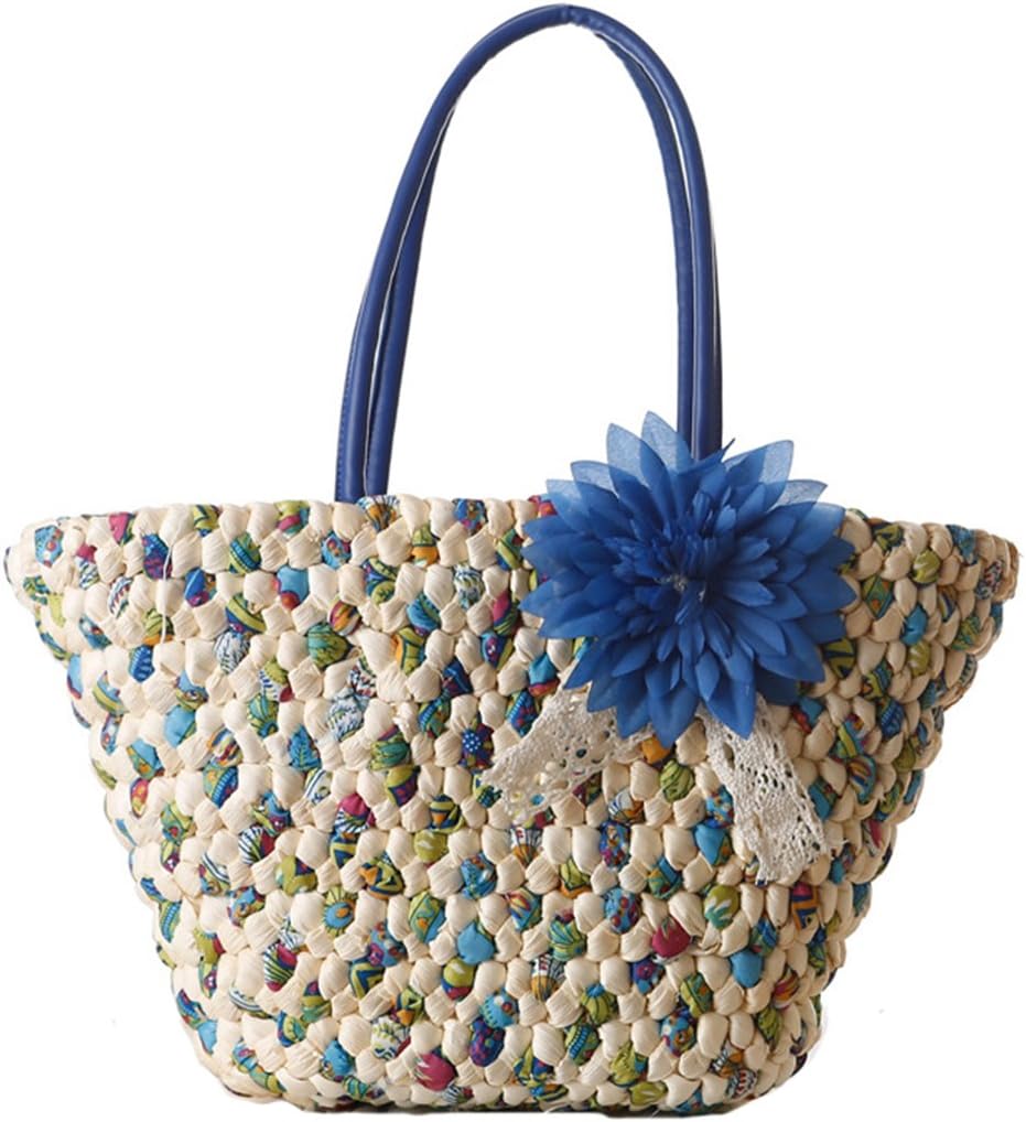 Retro Classy Rattan Grass Handmade Beach Bag Shoulder Bag Tote Bag