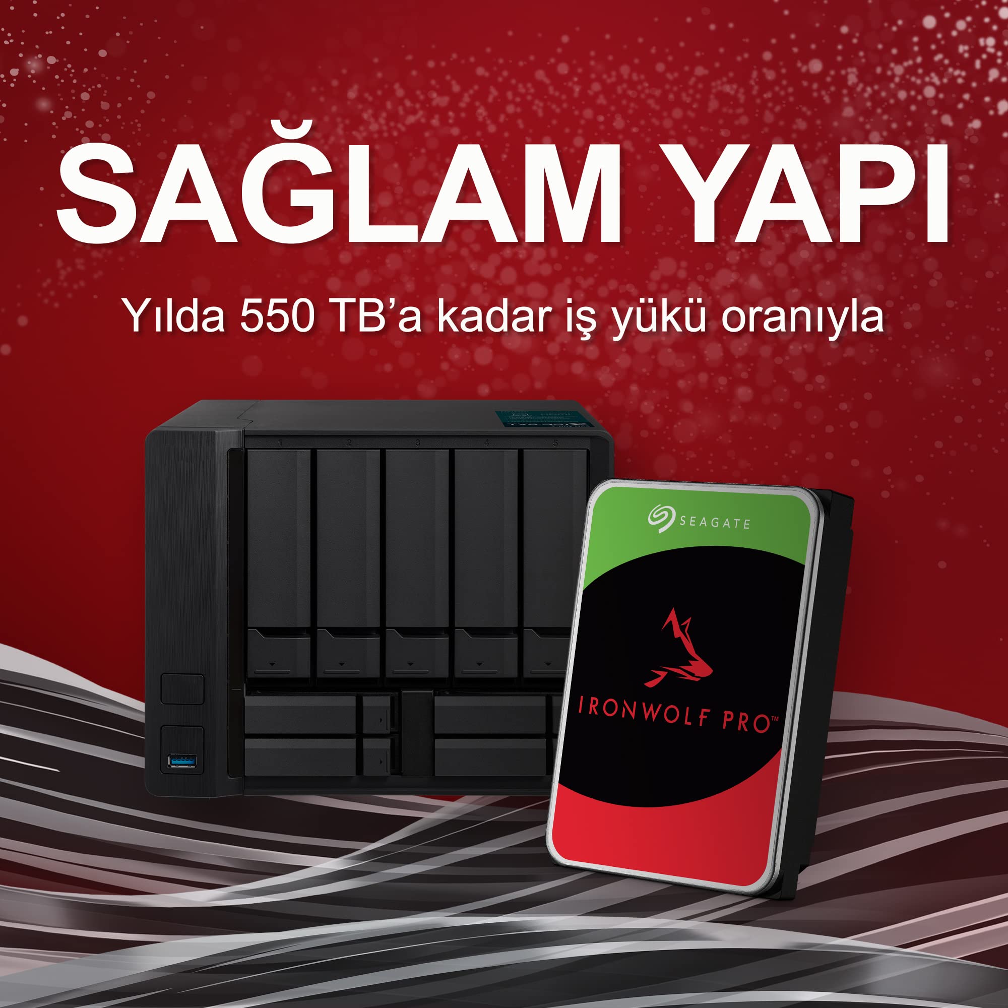 Seagate IronWolf Pro, 14 TB, Kurumsal Dahili HDD — CMR 3,5”, SATA