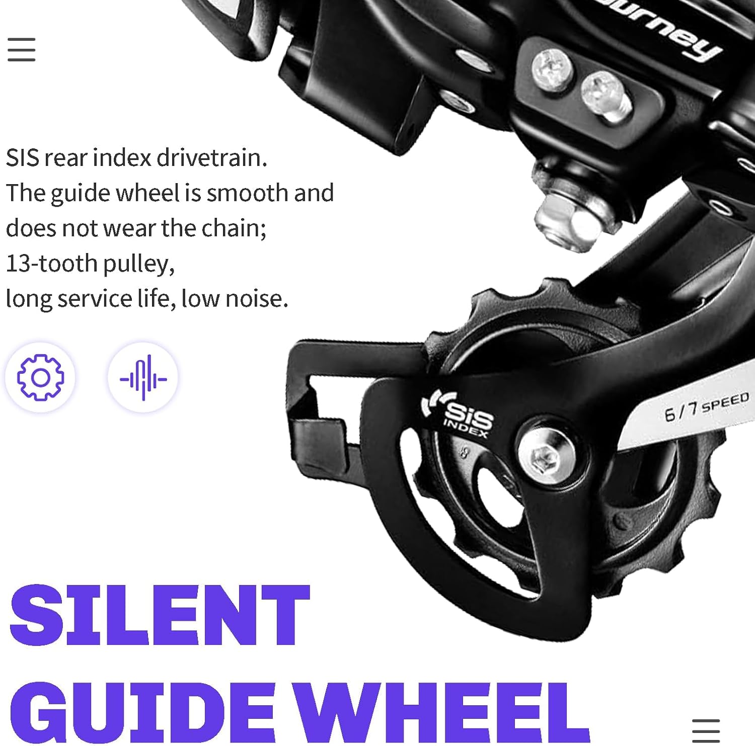 Bike Rear Derailleur RD-TY500 6/7 Speed Derailleur Direct Mount for Folding Bike Mountain Bike