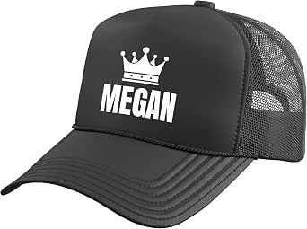 Megan Name Birthday Costume with Crown Trucker Hat