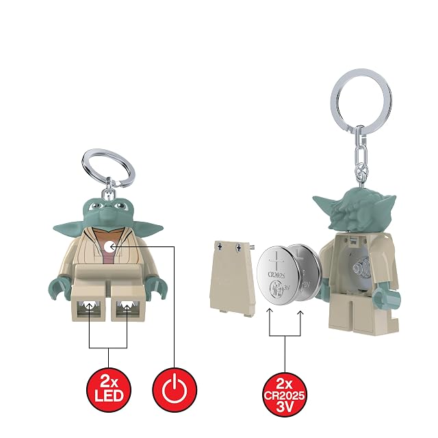 Foto 5 de 7 de Llavero luminoso LEGO Star Wars - Yoda con iluminación LED - Juguetes de regalo para niños