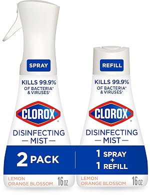 Clorox Disinfecting Mist Lemon and Orange Blossom 1 Spray and 1 Refill 16 oz Each