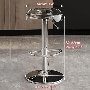 Swivel Counter Height Bar Stools with Acrylic, Bar Stools with Footrest, Modern Adjustable Modern Bar Chairs,Tall Armless Kitchen Island Stool,black rod,Green