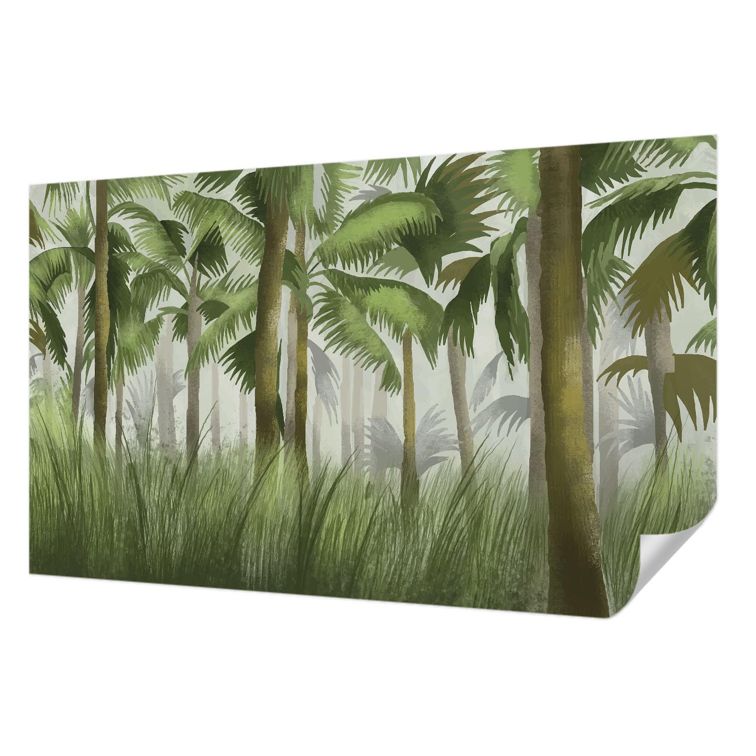 Décor mural adhésif 416x254 cm panoramique forêt tropicale pour chambre