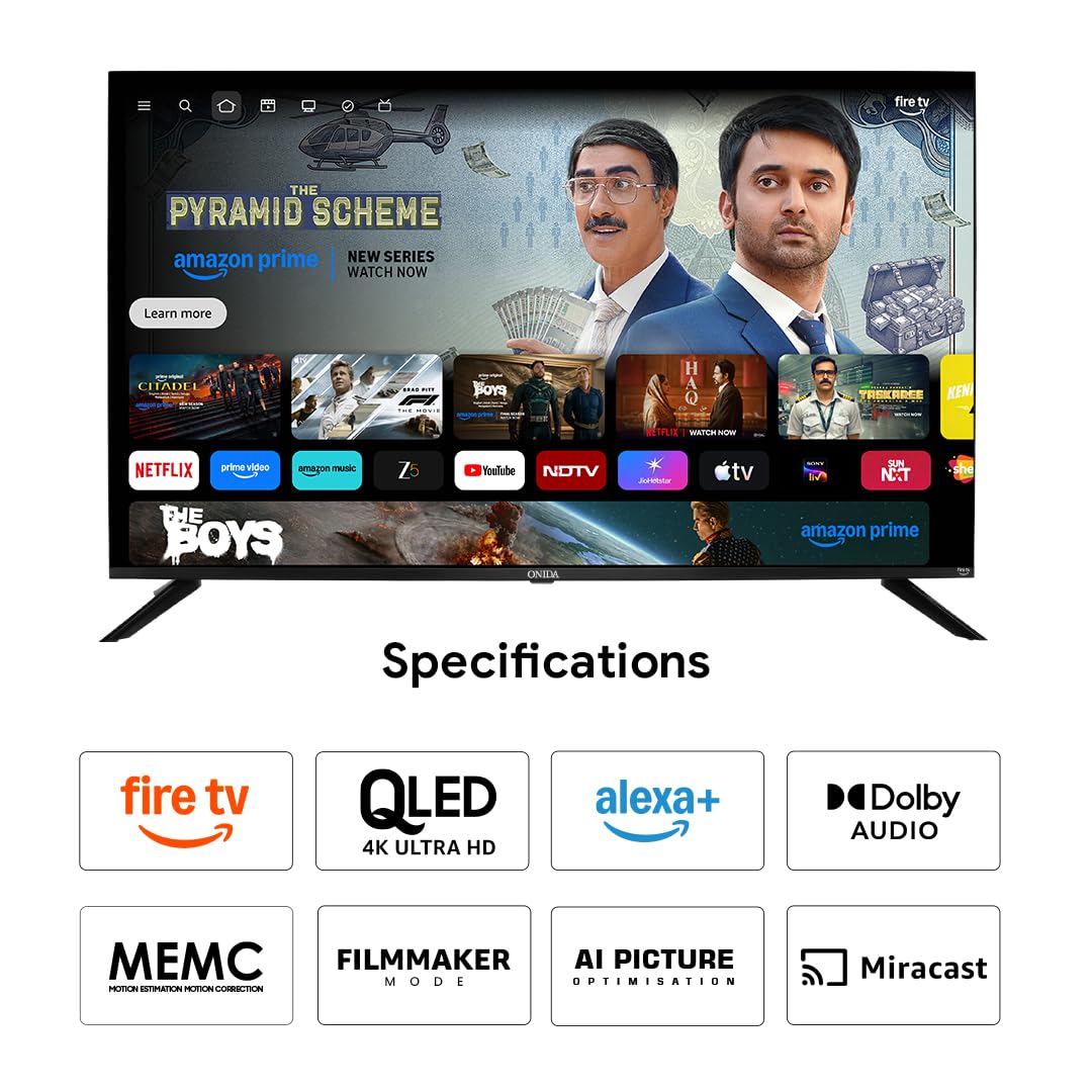 Onida 139 cm (55 inches) QLED Ultra HD 4K Smart Fire TV Q55UDI — Amazon image 2