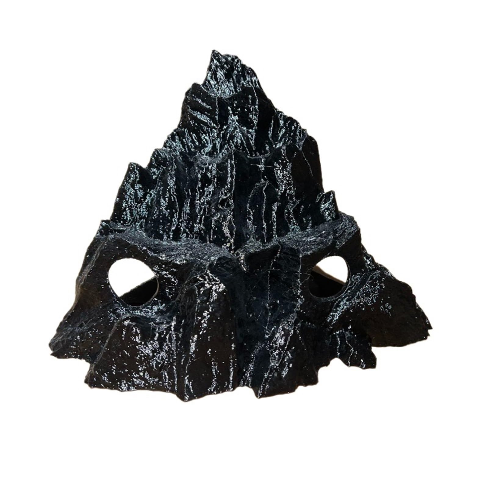 QuxetlRyz Aquarium Tunnel Decoration Aquarium Decoration Fish Tank Hiding Cave & Corner Tunnel - Aquascape Ornaments for Benthic, Betta, Parrot Cichlid Breeding(Black)