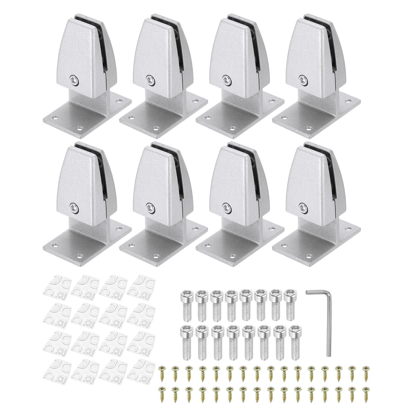 Pince de support de séparation de bureau en aluminium argenté PATIKIL pour écran de table