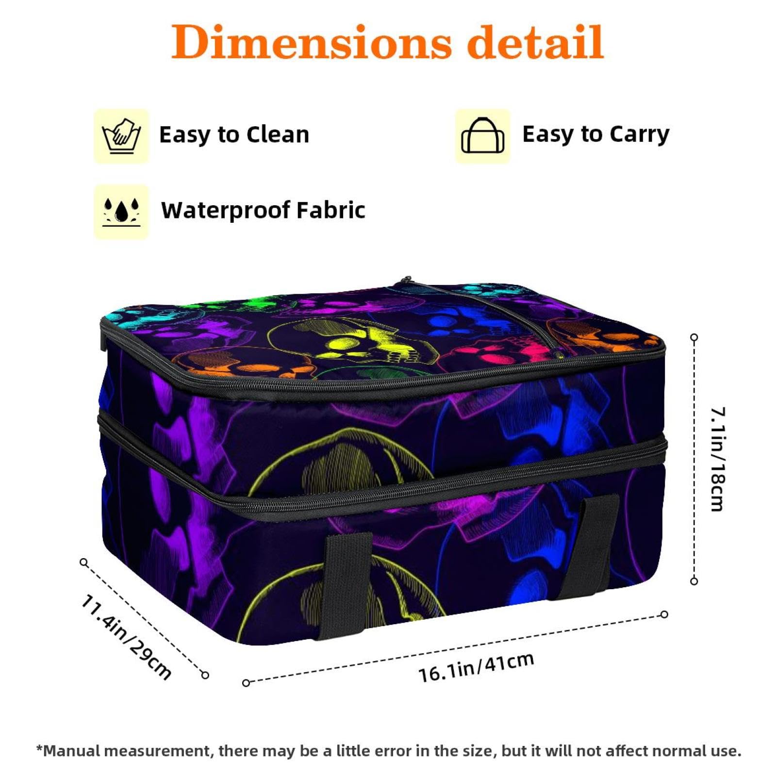Grand sac à déjeuner isotherme pour homme et femme, double couche, étanche, étanche, réutilisable, sac fourre-tout pour le travail, l'école, le pique-nique, la plage, le camping, les voyages, motif