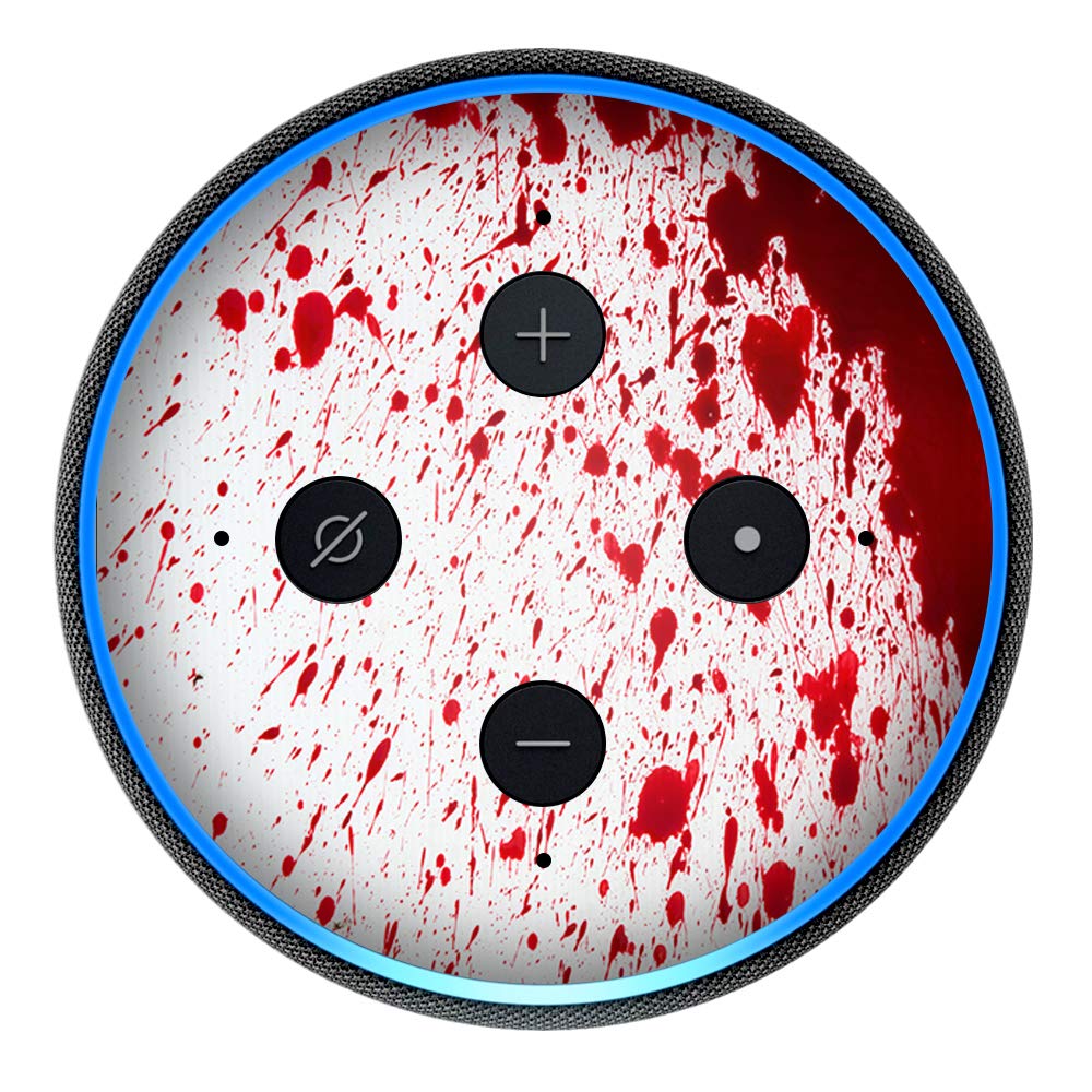 Blood Splatter Dexter - Vinyl Decal Skin Compatible with Amazon Echo Dot 3rd Generation Alexa - Decorations for Your Smart Home Speakers, Great Accessories Gift for mom, dad, Birthday, Kids
