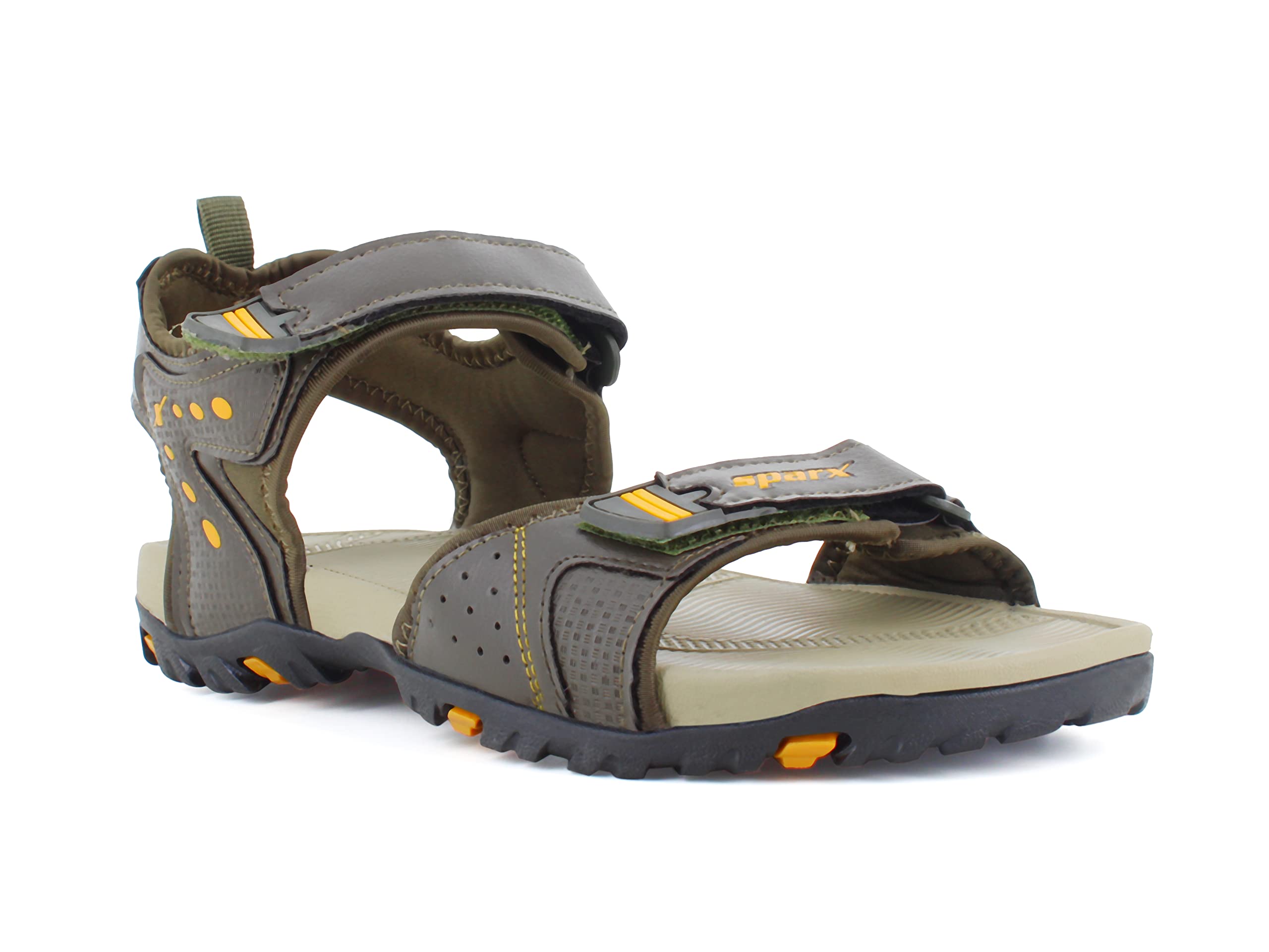 sparx mens SS 555 | Latest, Daily Use, Stylish Floaters | Gold Sport Sandal - 7 UK (SS 555)-picture-43