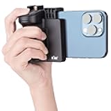 KIWIFOTOS Phone Camera Grip Handle Holder Phone Tripod Mount with Remote Shutter & Cold Shoe Adapter for iPhone 17 16 15 14 Pro Max Samsung Smartphone Selfie Vlog Video Shooting