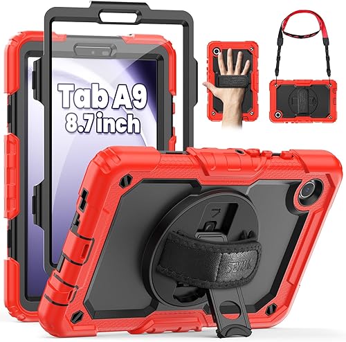 Miniatura 142 de SEYMAC Funda para Samsung Galaxy Tab S10 Lite/S10 FE/ S9 FE/ S9 5G (10.9''/11''), resistente a prueba de golpes con protector de pantalla, soporte