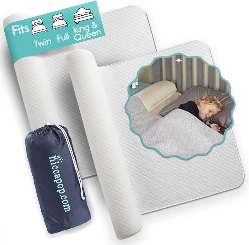 Paquete de 2 protectores de cama inflables para niños pequeños, rieles de cama de viaje