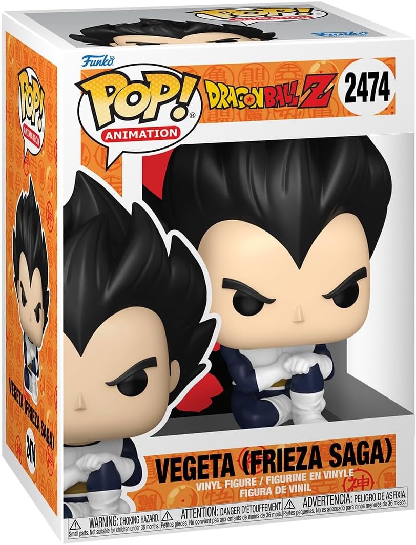 ¡ESTALLIDO! Animación: Dragon Ball Z - Vegeta | Mercancía oficial - Figura de vinilo coleccionable para exhibición en estantería - Idea de regalo de cumpleaños para fanáticos y coleccionistas