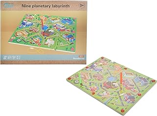 Megahertz Wooden Board Nine Planetary Labyrinth City with Magnetic Pen for Kids +3 - Multi Colour