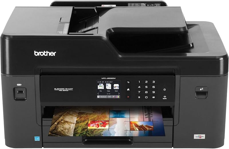 MFC-J6530DW All-in-One Color Inkjet Printer, Wireless Connectivity, Automatic Duplex Printing, Amazon Dash Replenishment Ready