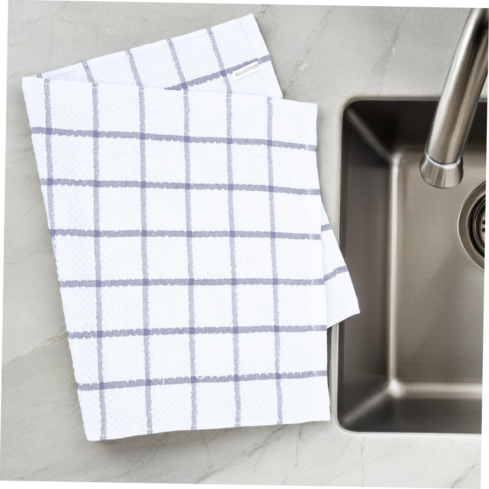 DECHOUS Canovacci Cucina 6 Pezzi in Cotone Assorbenti per Pulizia | Facili da Pulire, Design Semplice, Tessili Pratici per Uso Quotidiano, Formato Multiplo per Casa