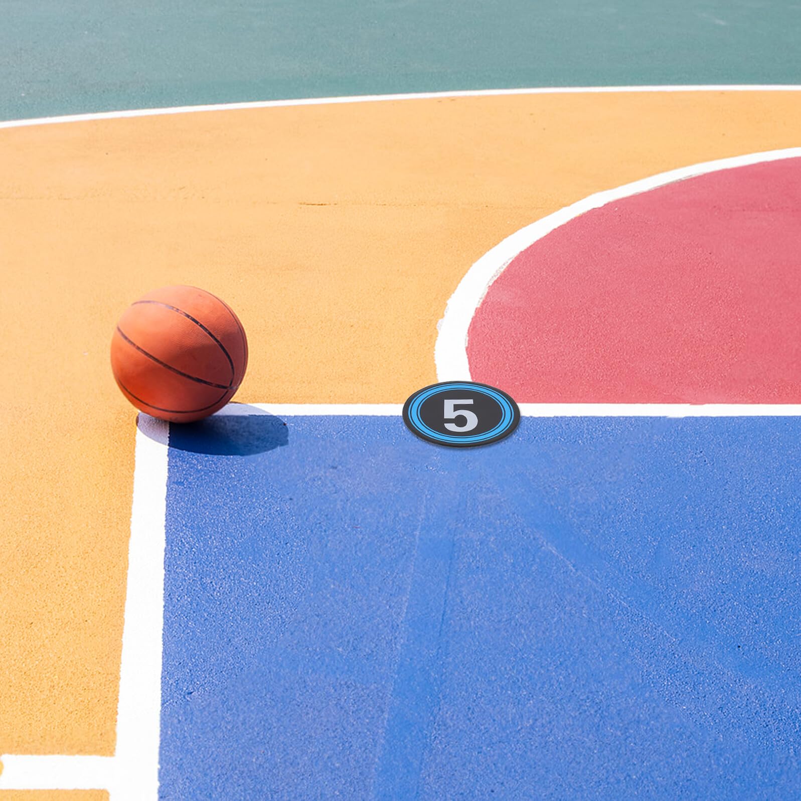 10 Sztuk Non-slip Gym Floor Markers with Numbers Flat Agility Spots for Soccer Basketball Training And Classroom Use Secure Grip And Lightweight Portable Design