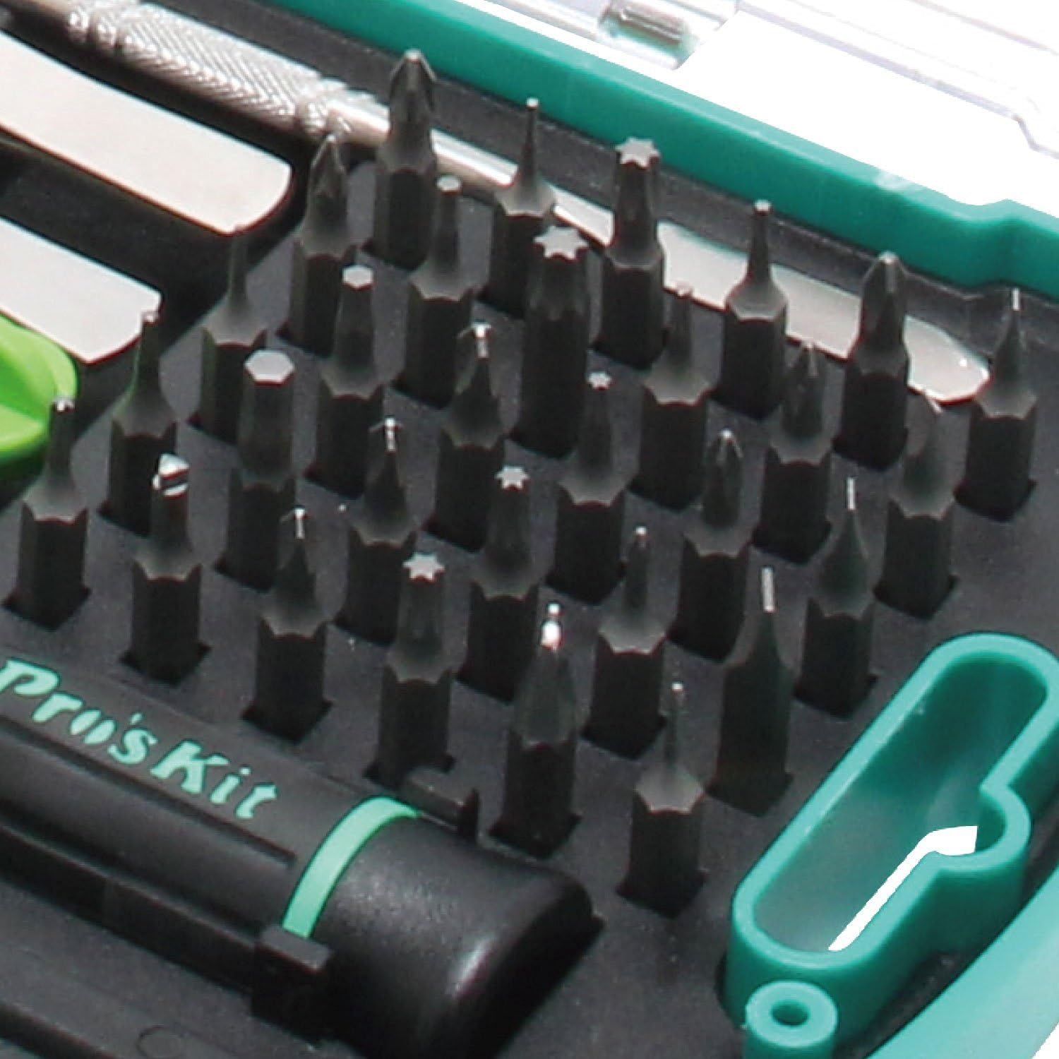 Pro's Kit SD-9326M Kit Destornilladores Precisión 30 Puntas y 10 Herramientas Reparación Electrónica Phillips Torx Pentalobe con Maletín