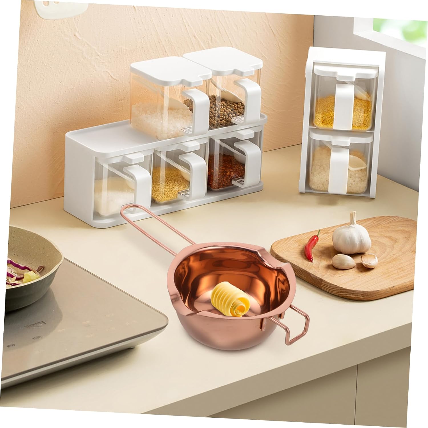 Stainless Steel Chocolate Melting Bowl, 400ml Heating Pot