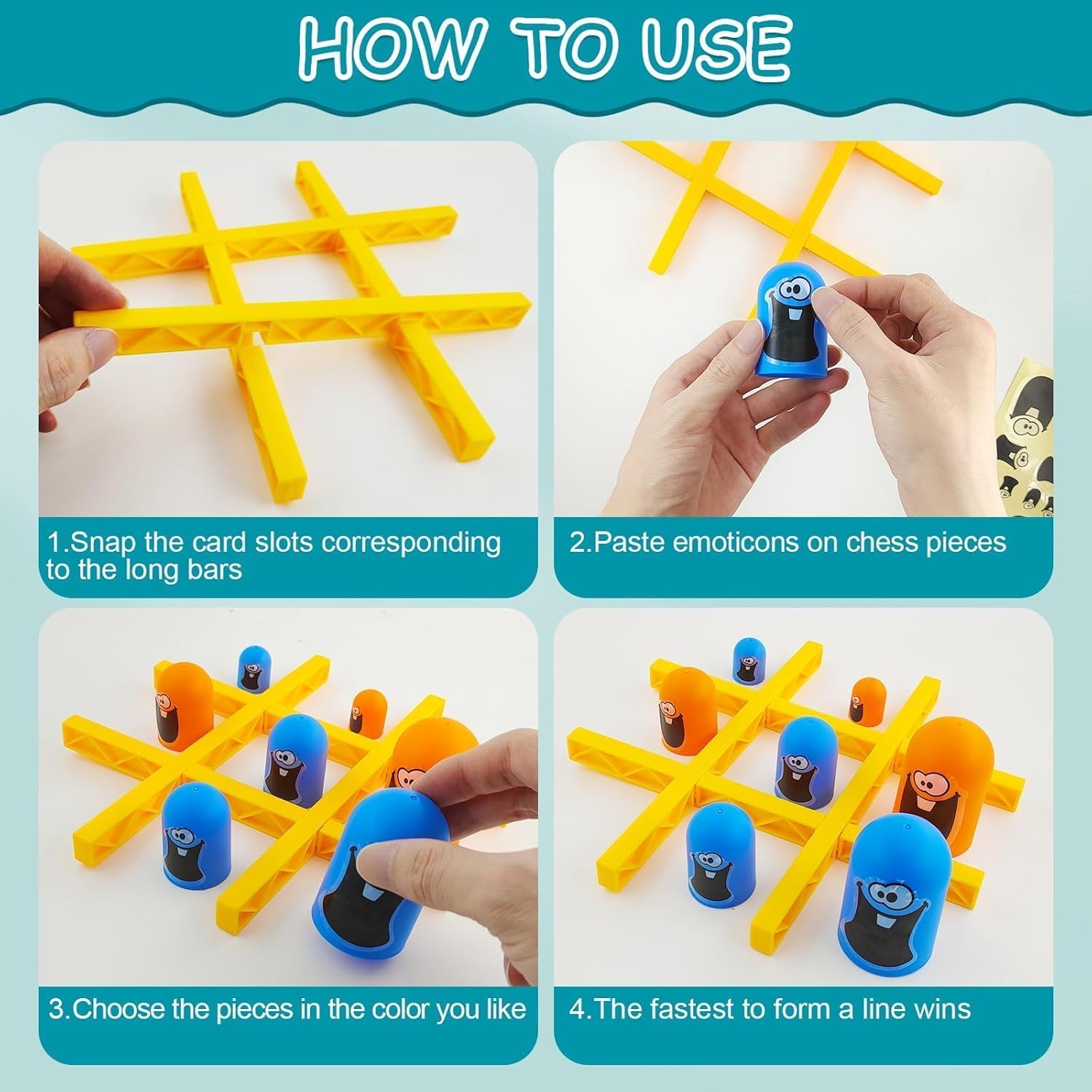 Gioco Tris Gobblet Gobblers – Big Eat Small – Gioco Da Tavolo Interattivo Per Bambini E Genitori – Puzzle Strategico
