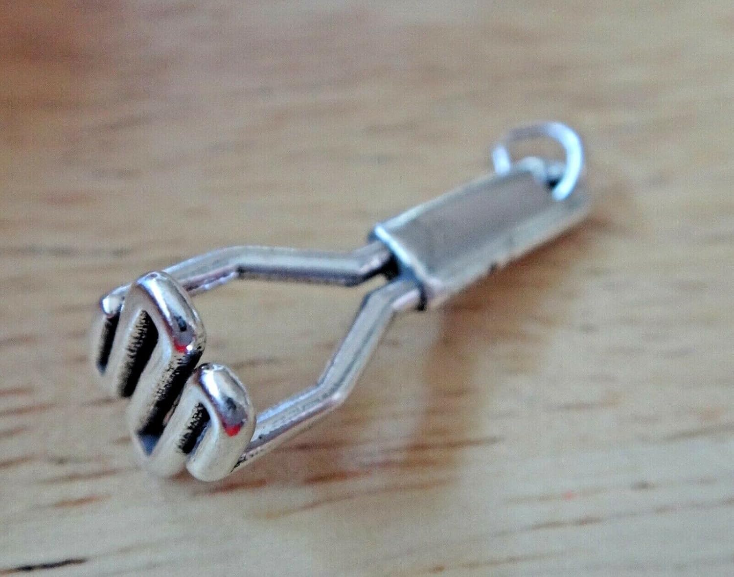 Sterling Silver 3D 8x27mm Kitchen Cooking Utensil Mashed Potato Masher Charm Jewelry Making For You