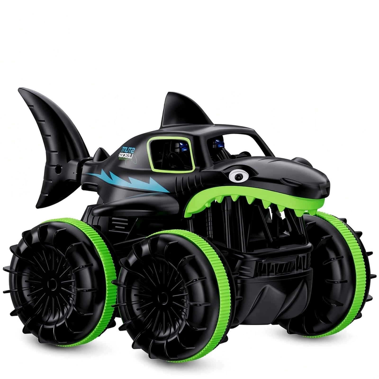 Sundaymot Remote Control Cars, Amphibious RC Car Toy, 2.4GHz 360° Flip 15KM/H 4WD All Terrain Stunt Car, Monster Truck with LED Lights, Kids Outdoor Toys, Gifts for 3-12 Year Old Boys and Girls