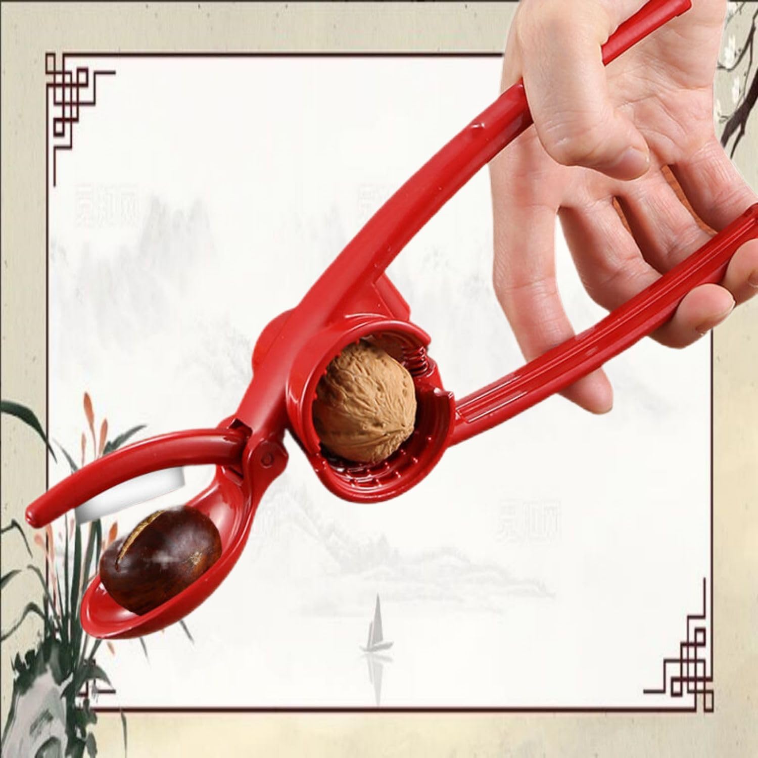 板栗开口神器剥栗子神器开壳去皮刀核桃夹 Nut Crackers Nutcracker for Walnuts, Nut Cracker Kitchen Tool 子家用不锈钢十字缝剥壳神器 Household Cleaning，Kitchen Storage Essentials
