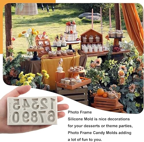 Miniatura 3 de Sijiangmold Marco de fotos, moldes para fondant, marcos de fotos, moldes de silicona, moldes para letras de chocolate, moldes para números del