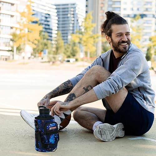 Miniatura 139 de NATURE PIONEOR Water Bottle Holder with Strap,Water Bottle Carrier Bag Sling Sleeve with Adjustable Shoulder Strap & Handle and Large Phone Pocket