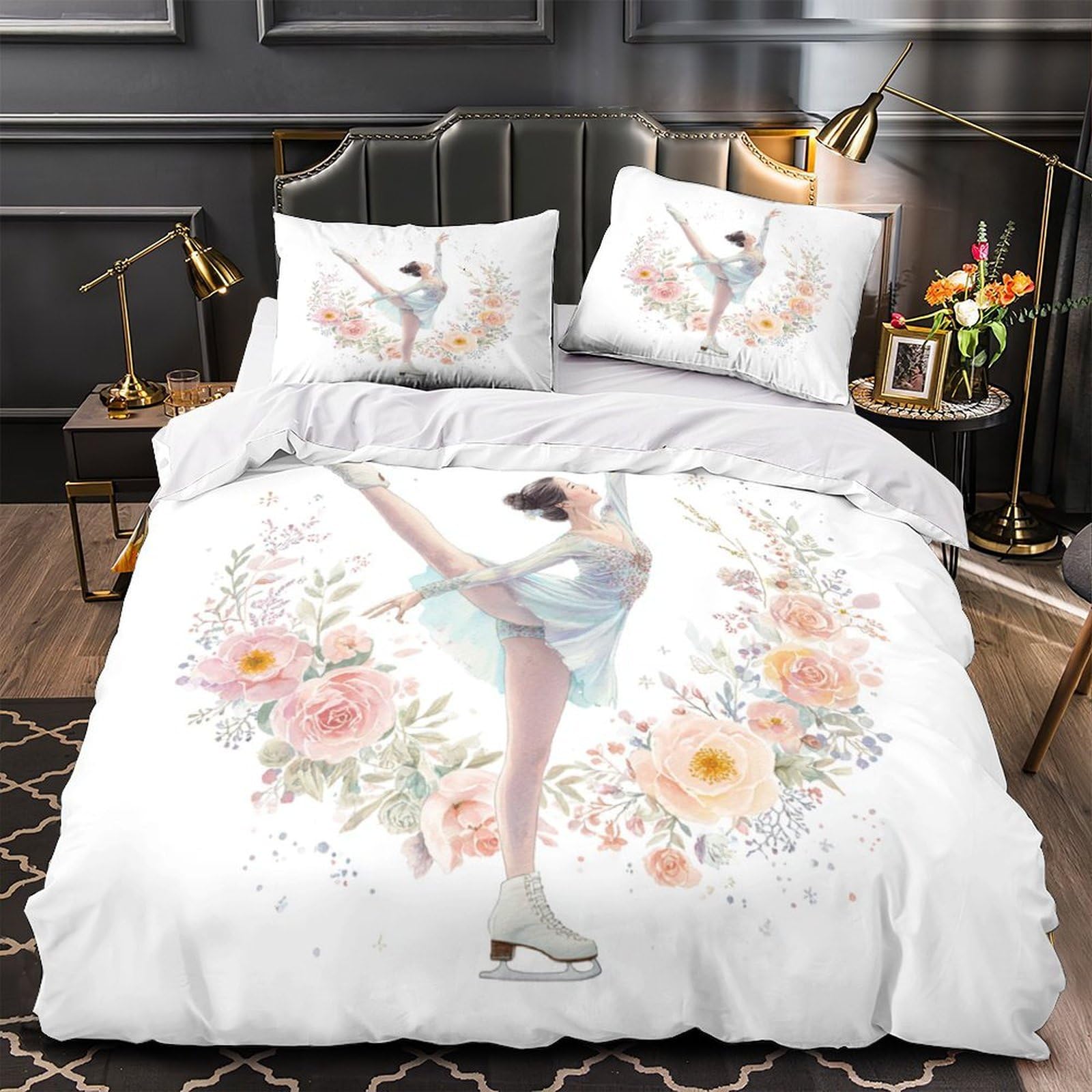 Parure de lit fermeture éclair résistante et microfibre hypoallergique 200x200