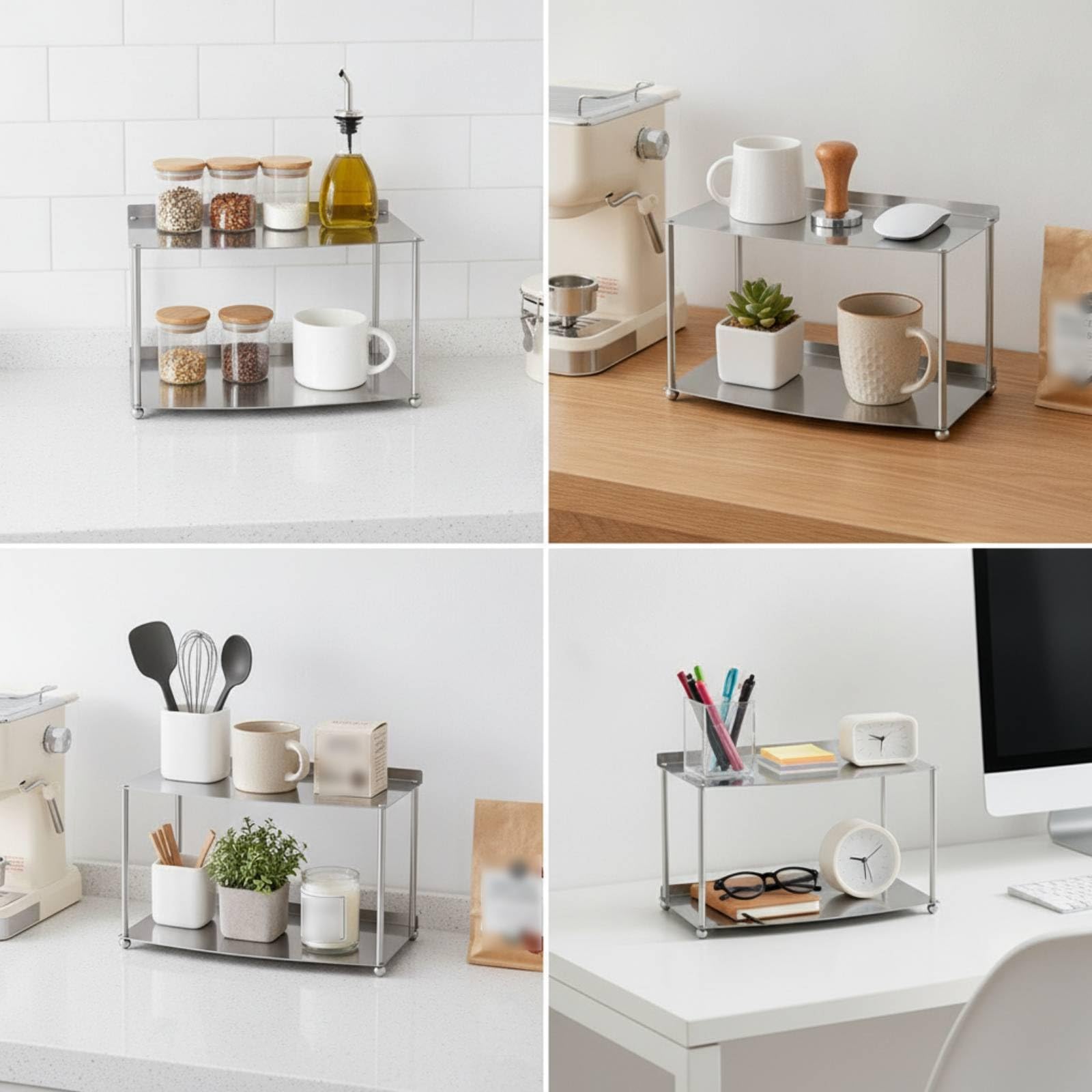 Soporte Doble Acero Inoxidable con, style to 1