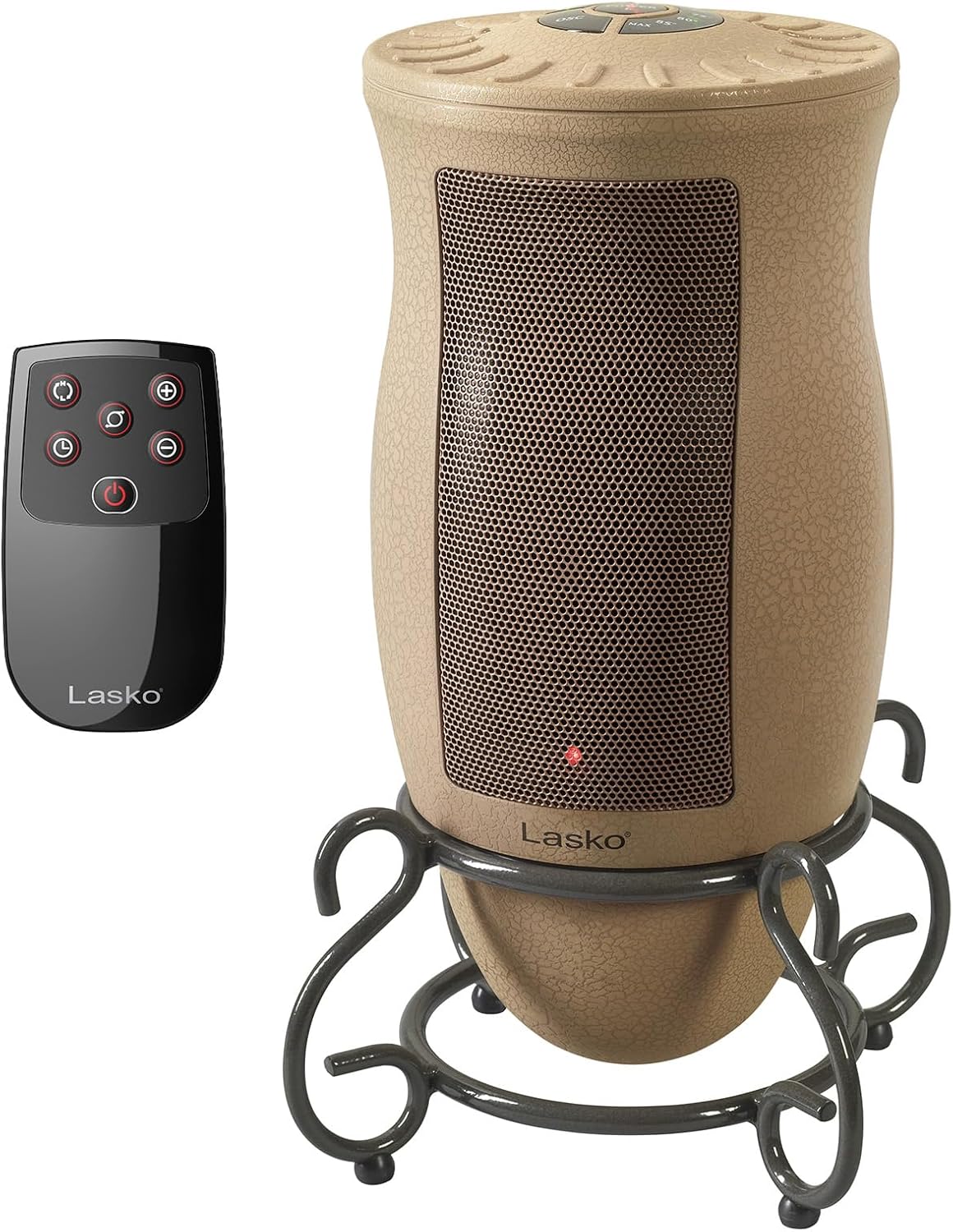 Lasko Oscillating Designer Ceramic Tower Space Heater for Home with Adjustable Thermostat, Timer and Remote Control, 16 Inches, 1500W, 6435 Beige Heater