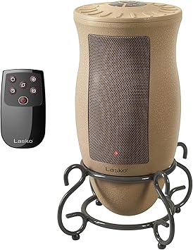 Lasko Oscillating Designer Ceramic Tower Space Heater for Home with Adjustable Thermostat, Timer and Remote Control, 16 Inches, 1500W, 6435