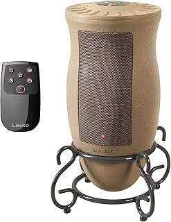 Lasko Oscillating Designer Ceramic Tower Space Heater for Home with Adjustable Thermostat, Timer and Remote Control, 16 Inches, 1500W, 6435