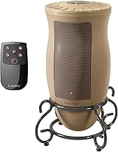 Lasko Oscillating Designer Ceramic Tower Space Heater for Home with Adjustable Thermostat, Timer and Remote Control, 16 Inches, 1500W, 6435