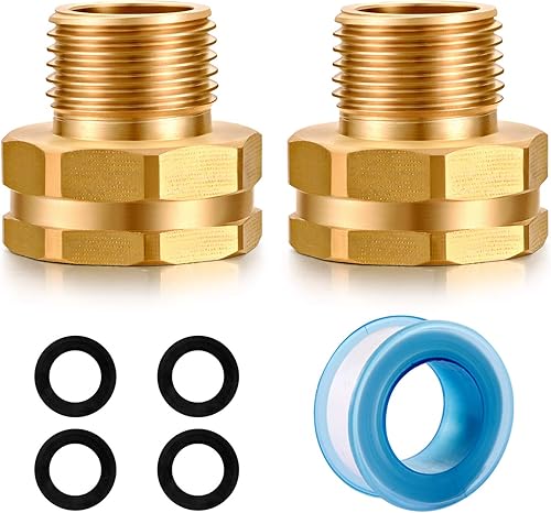 Adaptador de conectores de manguera de jardín de latón macizo, reparación de latón resistente, conector de líder de grifo hembra a macho, conector