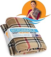 Vista 10 de SunnyBay Almohadilla térmica extragrande para microondas, apta para microondas, pesado, de cuerpo completo, húmedo, caliente o frío, con relleno